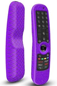 img 4 attached to Silicone Case For LG AN-MR21GA / AN-MR21GC Remote Control [Shockproof] Anti-Slip Protective Cover For LG Magic Remote 2021 Case Sleeve Holder Protector Skin (Purple)