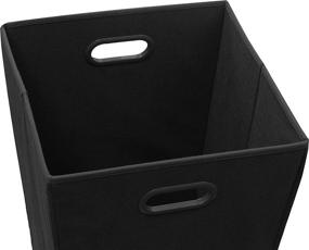 img 3 attached to 📦 Black Foldable Closet Laundry Hamper Basket by SimpleHouseware