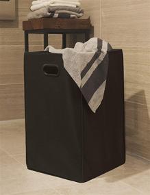 img 2 attached to 📦 Black Foldable Closet Laundry Hamper Basket by SimpleHouseware