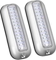 🚤 enhance your watercraft with persuper 2pcs 39 leds boat led blue marine lights: underwater ip68 lighting for yacht, duck boat, transom, pontoon fishing логотип