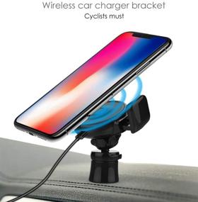 img 3 attached to Link-Shine Smart Cellphone Wireless Charger Pad Holder 📱 for Car: Ultimate 3-in-1 Universal Phone Mount for Smartphones