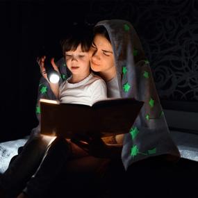 img 2 attached to 🌟 Glow in The Dark Throw Blanket - Soft Blanket Provides 6+ Hours of Glowing Fun & Helps Kids Feel More Secure - Ideal Gifts for Boys, Girls, Women and Grandkids - 60x50 Inches