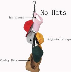 img 2 attached to 🧢 YYST Cap Organizer Hanging Closet Cap Rack Hat Holder - Fits Most Hats - No Hats Included - Set of 2