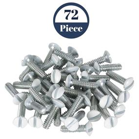 img 3 attached to 🔩 Bates Assorted Size Wall Plate Screws - 75 Pack, White Outlet Cover Screws, Long Electrical Outlet Screws for Optimal Flexibility and Convenience