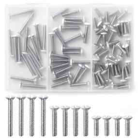 img 4 attached to 🔩 Bates Assorted Size Wall Plate Screws - 75 Pack, White Outlet Cover Screws, Long Electrical Outlet Screws for Optimal Flexibility and Convenience