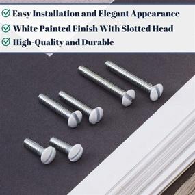 img 1 attached to 🔩 Bates Assorted Size Wall Plate Screws - 75 Pack, White Outlet Cover Screws, Long Electrical Outlet Screws for Optimal Flexibility and Convenience