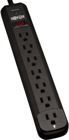 img 1 attached to Tripp Lite TLP712B Surge Protector Power 💡 Strip: 7 Outlet, 12ft Cord, Black, $25K Insurance