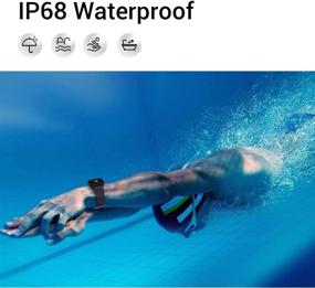 img 1 attached to 🏊 Водонепроницаемый фитнес-трекер IP67 с монитором сердечного ритма и давления, отслеживанием сна - идеальный компаньон для плавания, бега, ходьбы, подсчета шагов, калорий и активности. Подходит для IOS и Android телефонов, мужчин и женщин.