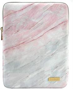 img 4 attached to 📱 Marble Pattern Tablet Sleeve Case - Compatible with iPad Pro 11 2018, iPad 10.2 2019, iPad Air 3 10.5", iPad Pro 10.5, Galaxy Tab 10.1", Microsoft Surface Go - PU Leather Bag in Pink Marble