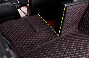 img 3 attached to Bonus-Mats Custom Fit All-Weather Full Coverage Waterproof Car Cargo Liner Trunk Mat For 2017-2021 Alfa Romeo Stelvio No Subwoofer On Left Black With Red Stitching