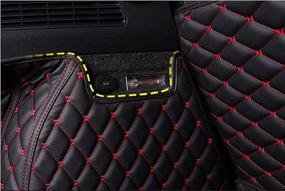 img 2 attached to Bonus-Mats Custom Fit All-Weather Full Coverage Waterproof Car Cargo Liner Trunk Mat For 2017-2021 Alfa Romeo Stelvio No Subwoofer On Left Black With Red Stitching