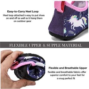 img 1 attached to Hiitave Non-Slip Barefoot Toddler Unicorn Girls' Shoes and Athletic Footwear