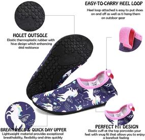 img 2 attached to Hiitave Non-Slip Barefoot Toddler Unicorn Girls' Shoes and Athletic Footwear