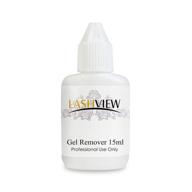 lashview professional gel remover: fast-acting eyelash extension removal - clear, 15ml logo