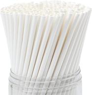 💚 biodegradable disposable drinking straws - family home 10 inch white paper straws, 500 count (individually wrapped) logo