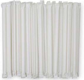 img 1 attached to 💚 Biodegradable Disposable Drinking Straws - Family Home 10 inch White Paper Straws, 500 Count (Individually Wrapped)