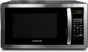 img 4 attached to 🍽️ Farberware 1.1 Cu. Ft. Stainless Steel Countertop Microwave Oven - 6 Cooking Programs, LED Lighting, 1000 Watts