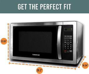 img 2 attached to 🍽️ Farberware 1.1 Cu. Ft. Stainless Steel Countertop Microwave Oven - 6 Cooking Programs, LED Lighting, 1000 Watts