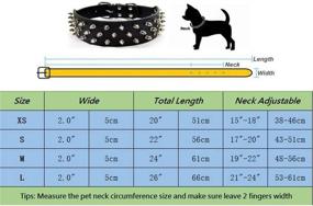 img 1 attached to 🐶 Premium Avenpets Walking Leather Dog Collar: Stylish Nickel Plated Spikes for Pitbulls and Bull Terriers