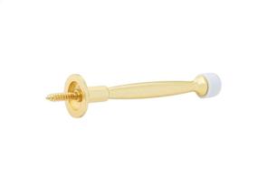 img 2 attached to Premium 10-Pack AmazonCommercial Rigid Door Stop with 🚪 Rubber Tip - Durable and Stylish Brass Plated Design