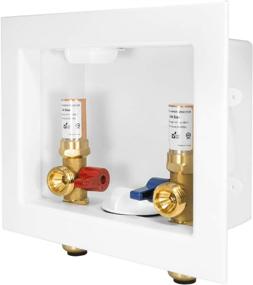 img 1 attached to 🧺 EFIELD Washing Machine Outlet Box with Water Hammer Arrestor - Center Drain 1/2-inch Push-Fit for Efficient Plumbing