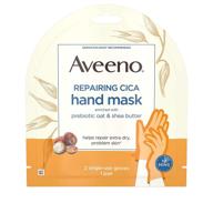 🧤 aveeno repairing cica hand mask: prebiotic oat & shea butter, extra dry skin, paraben and fragrance free - 1 pair gloves logo