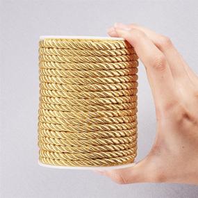 img 2 attached to PH PandaHall 5mm/ 18 Yards Twisted Gold Trim Cord Rope Nylon Thread for Home Décor, Upholstery, Curtain Tieback, Honor Cord - Premium Quality!