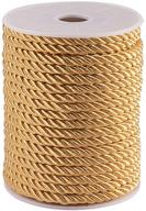 ph pandahall 5mm/ 18 yards twisted gold trim cord rope nylon thread for home décor, upholstery, curtain tieback, honor cord - premium quality! logo