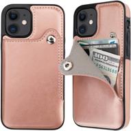 onetop compatible with iphone 12 mini slim wallet case with credit card holder logo