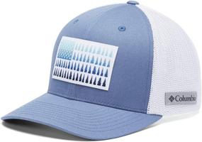 img 2 attached to Columbia High Crown Mesh Ball Cap - Tree Flag Design