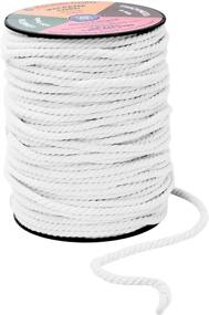 img 3 attached to 🧶 Macrame Cord Cotton Rope - Macrame Supplies for Plant Hanger, Wall Hanging, Knitting, Wedding Decor - 3 Ply Twisted Macrame Rope String Yarn by Mandala Crafts - White, 6mm - 109 Yards