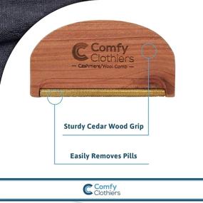 img 2 attached to 🔪 Comfy Clothiers Cedar Wood Cashmere Comb and Beech Wood Sweater Shaver Combo Pack (Both Types Included) – Ultimate Multi-Fabric Shaver for Removing Pills, Fuzz, and Lint from Garments