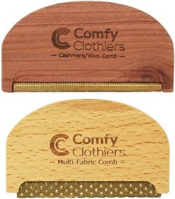 img 4 attached to 🔪 Comfy Clothiers Cedar Wood Cashmere Comb and Beech Wood Sweater Shaver Combo Pack (Both Types Included) – Ultimate Multi-Fabric Shaver for Removing Pills, Fuzz, and Lint from Garments