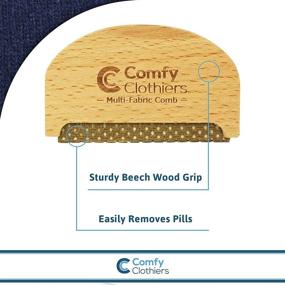 img 1 attached to 🔪 Comfy Clothiers Cedar Wood Cashmere Comb and Beech Wood Sweater Shaver Combo Pack (Both Types Included) – Ultimate Multi-Fabric Shaver for Removing Pills, Fuzz, and Lint from Garments