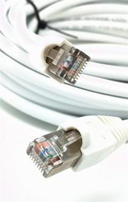 img 2 attached to 🌐 Белый защищенный Ethernet-кабель Cat5e на 30 футов - на улице водонепроницаемый, для прямого закапывания, из чистой меди