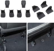 🚗 enhance and protect your jeep jl with voodonala front & rear seat screw protector cover trim - fits 2018-2020 jeep wrangler jl jlu gladiator jt - abs black 10pcs logo