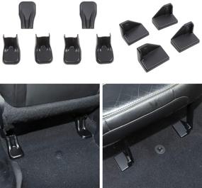 img 4 attached to 🚗 Enhance and Protect your Jeep JL with Voodonala Front & Rear Seat Screw Protector Cover Trim - Fits 2018-2020 Jeep Wrangler JL JLU Gladiator JT - ABS Black 10pcs