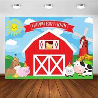 avezano farm backdrop: perfect red barn animal party decor for kids' birthday celebrations! logo