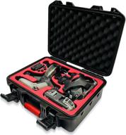 waterproof dji fpv drone case with compact carrying design - fpv drone kit and accessories (red interior) logo