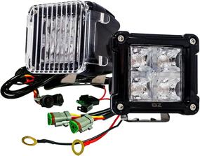 img 4 attached to 🚗 OZ-USA DRL POD 3-Inch Rear LED Light - 20w White Spot Beam with Red DRL, Wiring Harness, Dual Switch, and Reverse Back-up - Cube Off Road Motorcycle ATV SUV Truck Marine Vessels Heavy Equipment Vehicles - 12V 24V