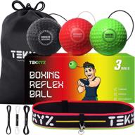 🥊 enhance fight skills: tekxyz boxing reflex ball, 3 difficulty levels with headband - perfect for reaction, agility, punching speed, and hand-eye coordination training логотип