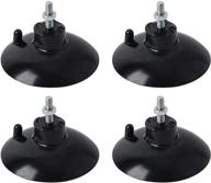 🍟 hstech (4 pcs) black french fry suction cup feet: industrial commercial cutter compatible logo