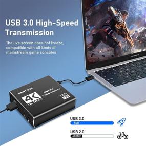 img 1 attached to 🎮 4K HDMI Audio Video Capture Card: Game Live Streaming & Recording for Nintendo Switch/PS4/Xbox One/OBS/Camera/PC/Conference - Supports 1080P 60FPS