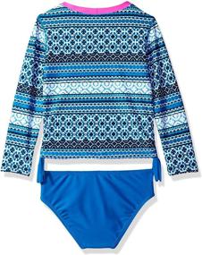 img 1 attached to 🏖️ Stylish Tommy Bahama Girls' 2-Piece Rashguard and Swim Bottoms Set: Perfect for Beach Adventures!