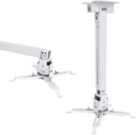 📽️ jifar universal led hd projector ceiling mount wall bracket holder for epson, optoma, benq, and more brands - 44lb load capacity (white) logo