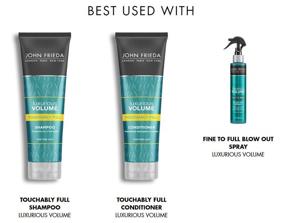 img 1 attached to 💁 John Frieda Luxurious Volume Touchably Full Shampoo and Conditioner Duo Set, 8.45 Ounce - Boost your hair's volume and manageability