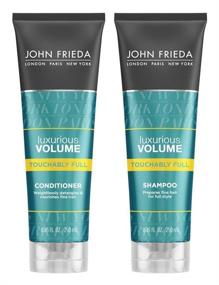 img 4 attached to 💁 John Frieda Luxurious Volume Touchably Full Shampoo and Conditioner Duo Set, 8.45 Ounce - Boost your hair's volume and manageability