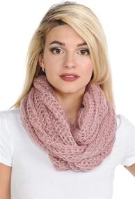 img 4 attached to 🧣 Warmth and Style Combined: BASICO Adult Chunky Scarves Infinity Scarf for Women Circle Loop Knitted Warm Scarf
