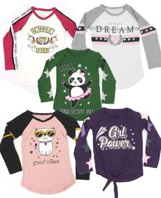 img 4 attached to MISS POPULAR Multi Pack T Shirt Fashion Girls' Clothing in Tops, Tees & Blouses