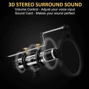 img 2 attached to 🎙️ ZealSound USB Microphone - Premium Metal Condenser Recording Mic for Laptop, MAC, Windows, and Phone with Stand - Ideal for ASMR, Garageband, Smule, Streaming, YouTube, Video Studio, Voice Overs, and Broadcasting (Silver)